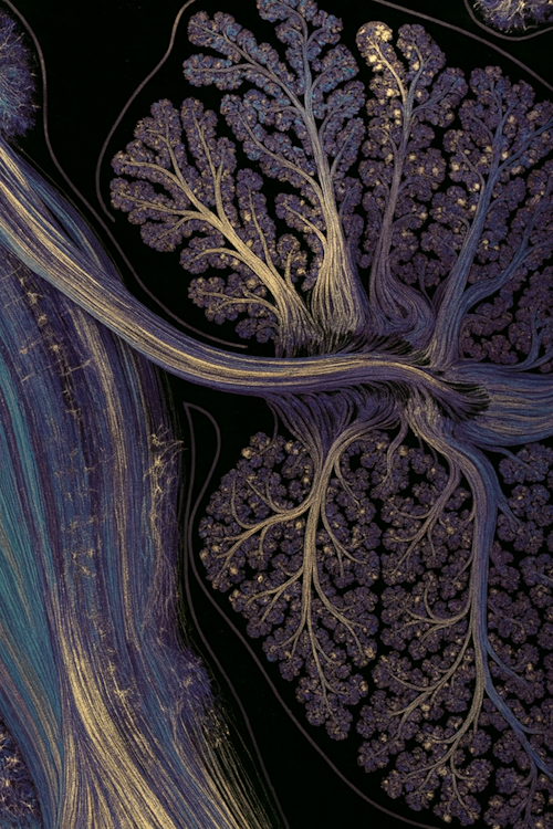 Cerebellar tractography artwork