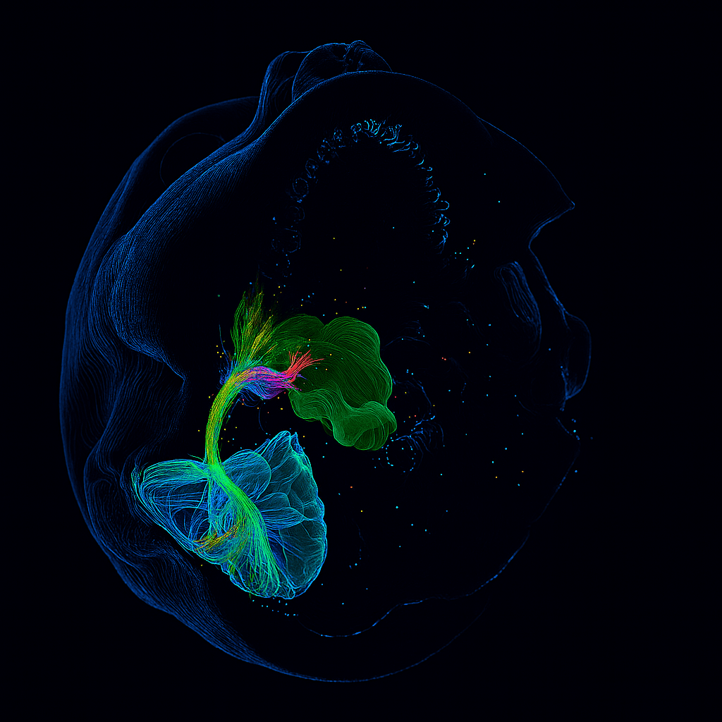 DTI tractography illustration